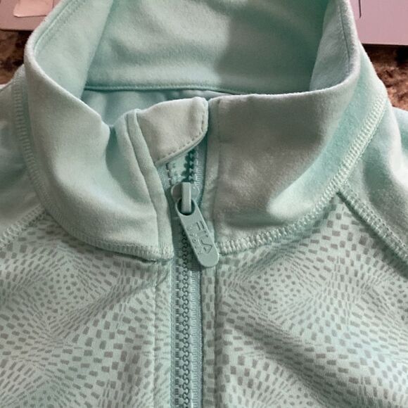 Fila Running Sport Women’s Green Long Sleeve 1/2 Zip - Picture 2 of 8